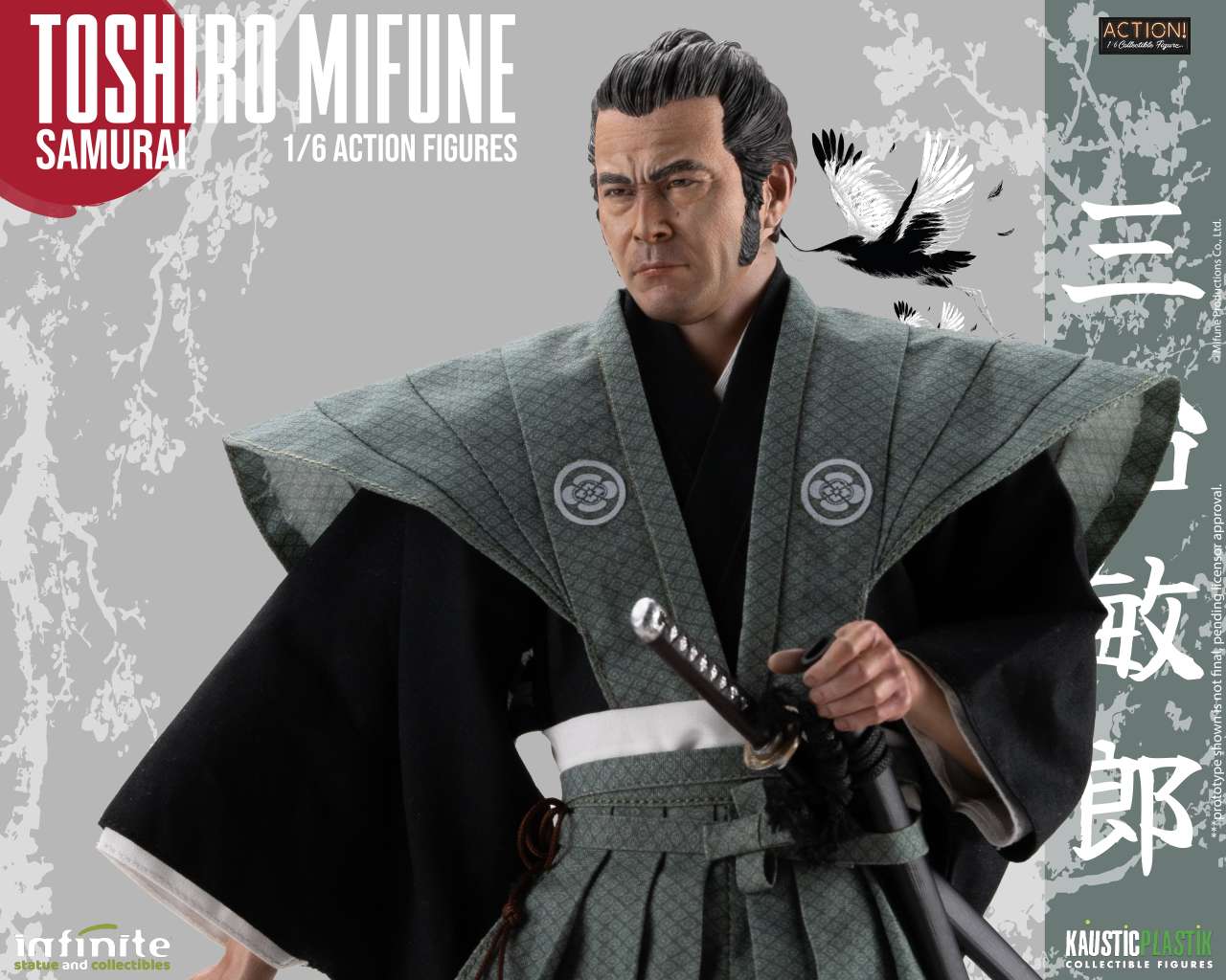 INFINITE STATUE TOSHIRO MIFUNE SAMURAI 1/6 ACTION FIGURE 30 cm