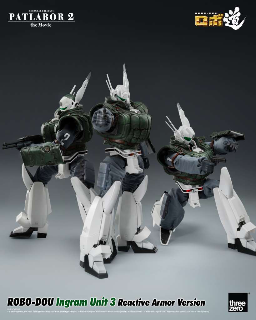 THREEA TOYS/THREEZERO PATLABOR 2 MOVIE ROBO-DOU INGRAM UNIT 3 REACTIVE ARMOR VER ACTION FIGURE 23 cm