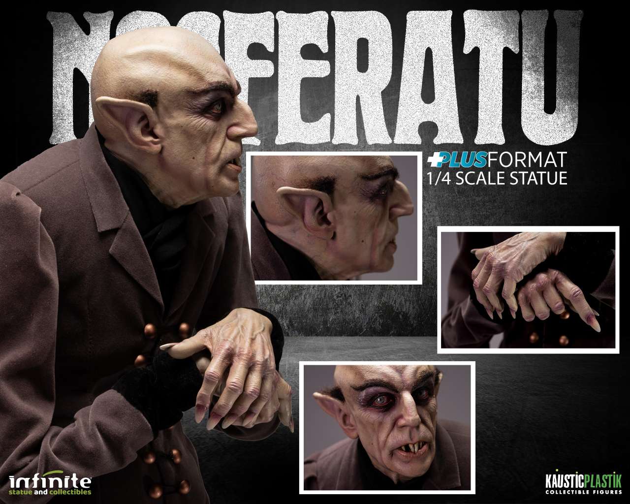NOSFERATU  STATUA RESINA FORMATO PLUS 1/4 61 CM INFINITE STATUE