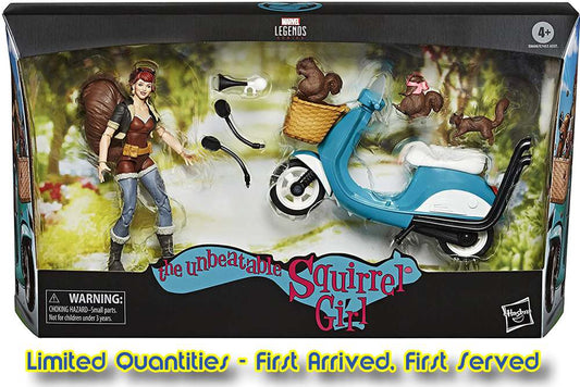 MARVEL LEGENDS SERIES ACTION FIGURA CON VEHICLE SQUIRREL GIRL 15 CM HASBRO