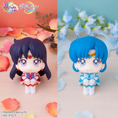 SAILOR MOON COSMOS LOOK UP PVC STATUAS ETERNAL SAILOR MERCURY & ETERNAL SAILOR MARS SET 11 CM MEGAHOUSE