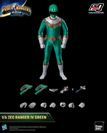 POWER RANGERS ZEO FIGZERO ACTION FIGURA 1/6 RANGER IV GREEN 30 CM THREEZERO