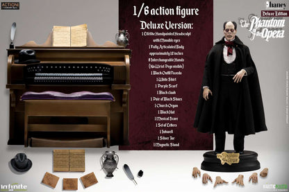 INFINITE STATUE LON CHANEY AS PHANTOM OPERA DELUXE VERSION 1/6 ACTION FIGURE 30 cm/12 inch doll 27 cm/10.63 inch organo