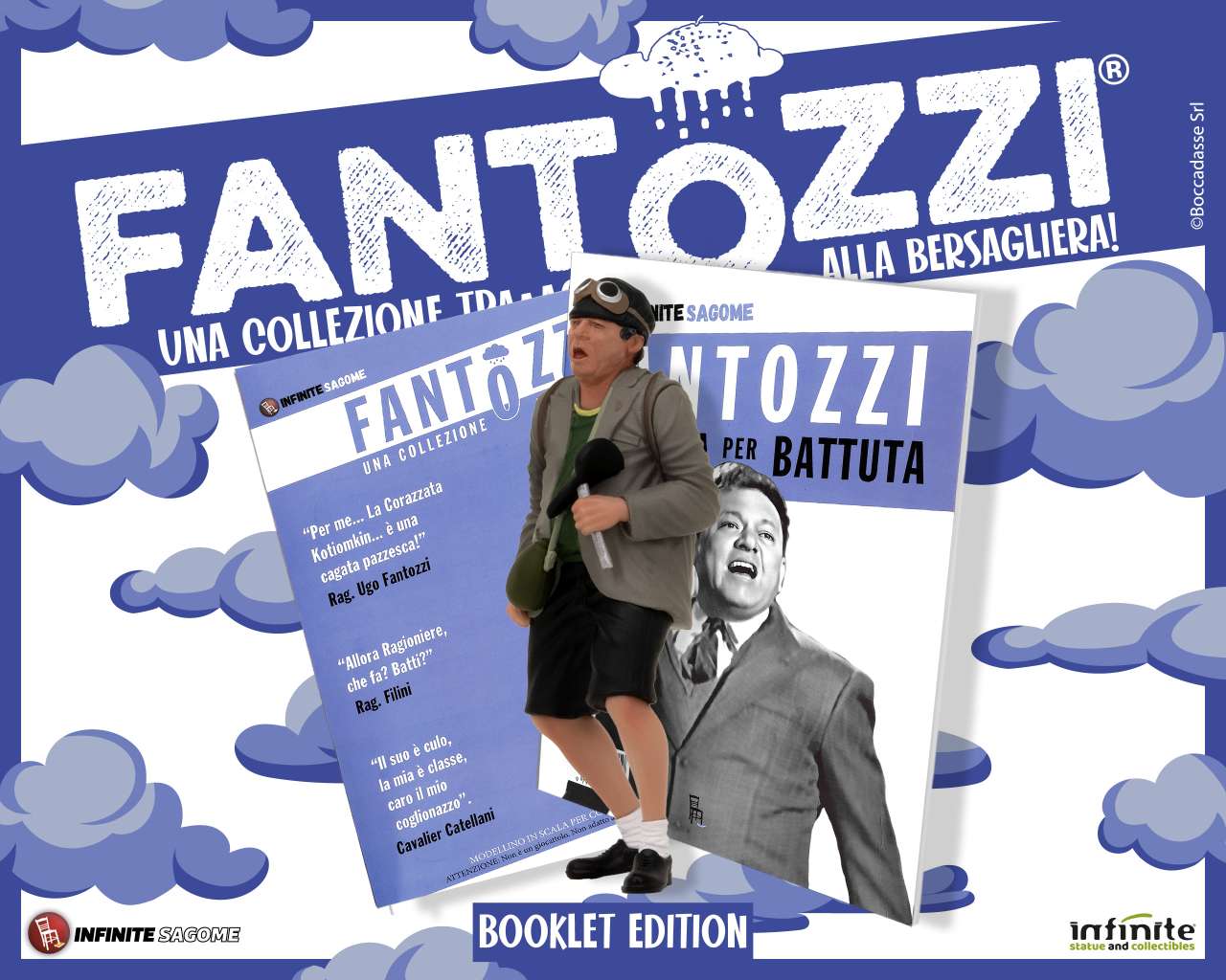 INFINITE STATUE FANTOZZI FANTOZZI ALLA BERSAGLIERA BOOKLET EDITION INFINITE SAGOME MINI FIGURA 10 cm
