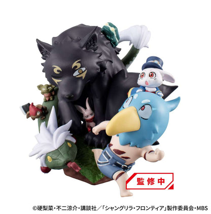 MEGAHOUSE PETITRAMA EX SHANGRI-LA FRONTIER MONSTER DIORAMA COLLECTION SET MINI FIGURA 11 cm