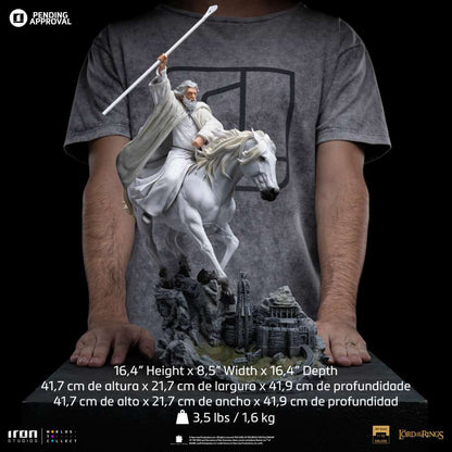 IRON STUDIOS LORD RING GANDALF WHITE SHADOWFAX CCXP EXCLUSIVE 1/10 STATUA 41 cm EXCLUSIVE