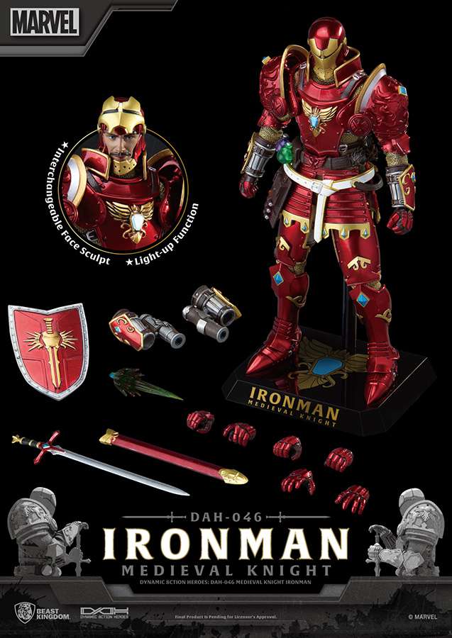 BEAST KINGDOM MEDIEVAL KNIGHT IRON MAN DAH ACTION FIGURE 20 cm