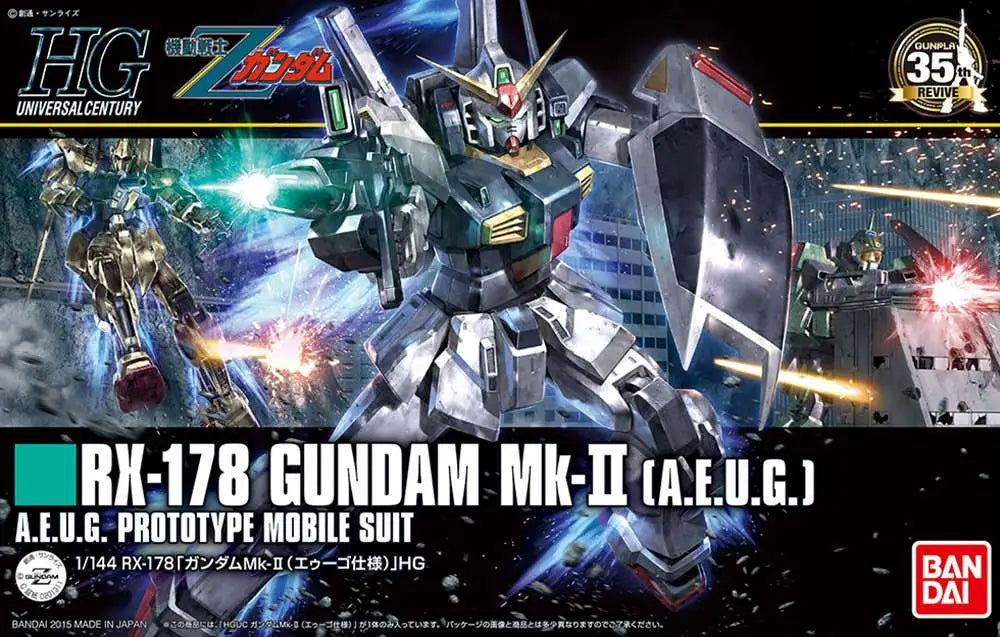 BANDAI - GUNDAM HGUC RX-178 MK II AEUG 1/144 MODEL KIT 13 cm