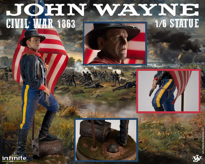 INFINITE STATUE JOHN WAYNE CIVIL WAR 1863 1/6 STATUA 48 h x 15 x 15 cm / 18.90 h x 5.90 x 5.90 inch