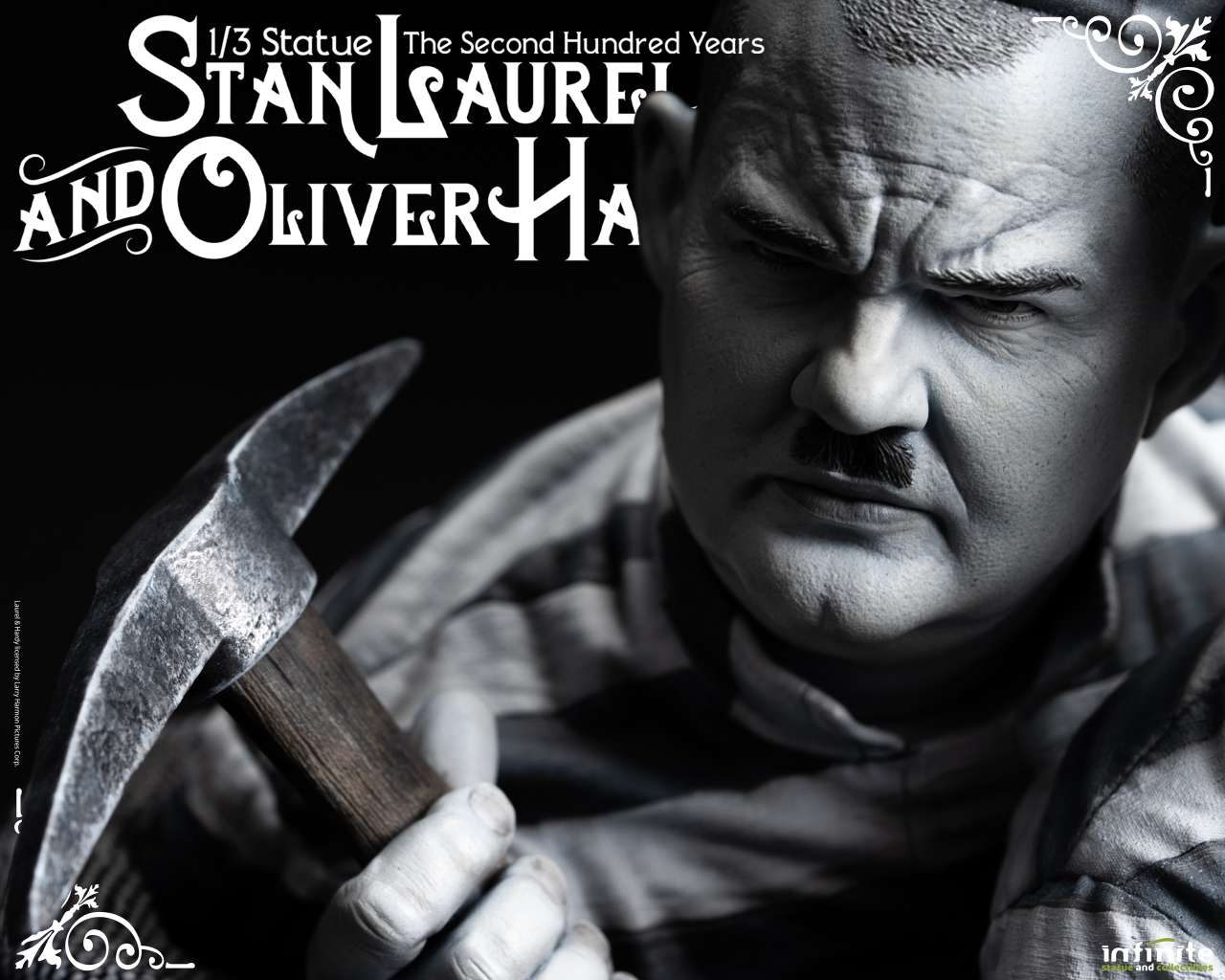INFINITE STATUE STAN LAUREL & OLIVER HARDY 1/3 STATUA 29 cm