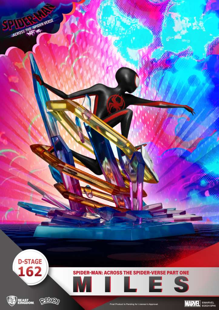 BEAST KINGDOM D- STAGE SPIDER-MAN ACROSS SPIDER-VERSE PART ONE MILES STATUA 15cm