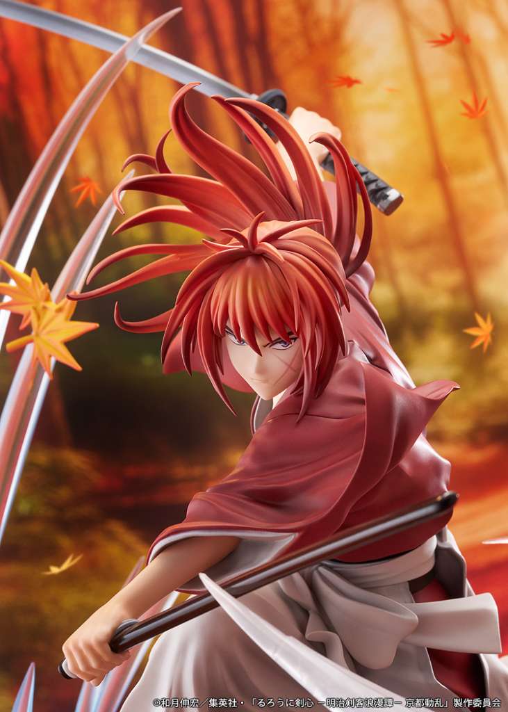RUROUNI KENSHIN: MEIJI KENKAKU ROMANTAN KYOTO DOURAN PVC STATUA 1/7 KENSHIN HIMURA SOURYUSEN VER. 27 CM PROOF