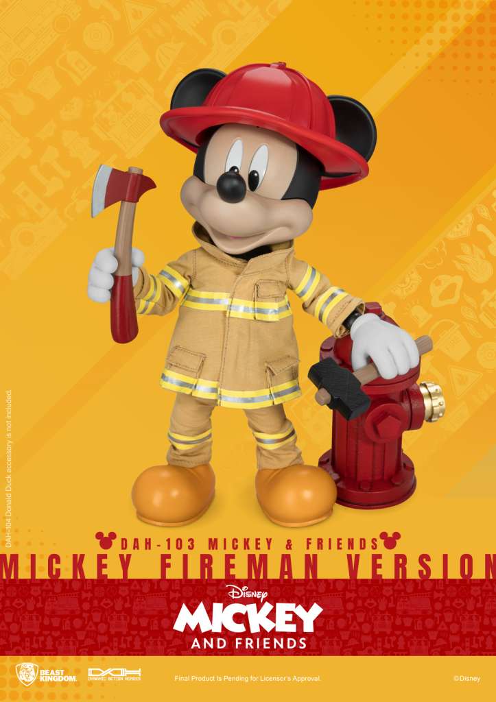 BEAST KINGDOM MICKEY FRIEND FIREMAN VERSION STATUA 16 cm