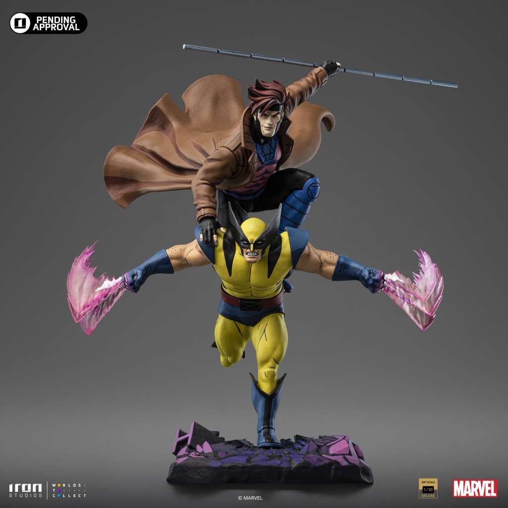 IRON STUDIOS X-MEN 97 WOLVERINE & GAMBIT 1/10 STATUA 30 cm