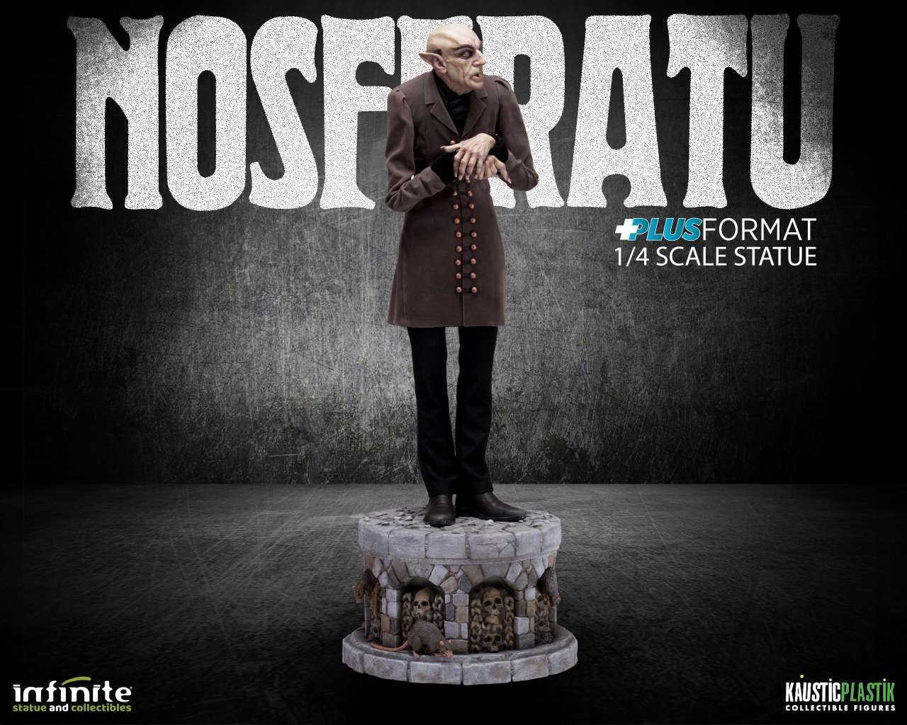 NOSFERATU  STATUA RESINA FORMATO PLUS 1/4 61 CM INFINITE STATUE