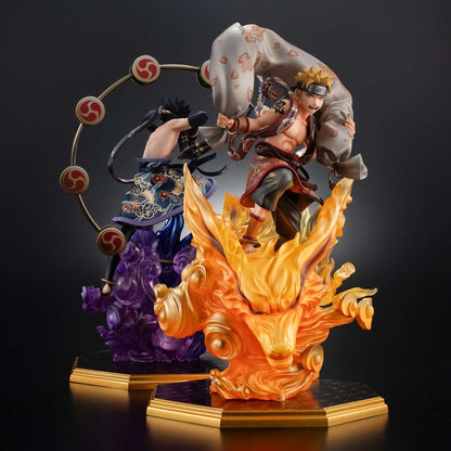 NARUTO-SHIPPUDEN-NARUTO SASUKE GOD SET STATUA MEGAHOUSE