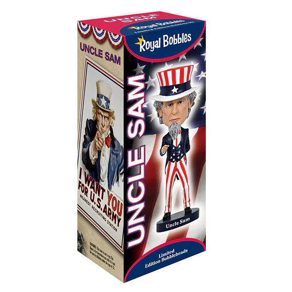ROYAL BOBBLE UNCLE SAM BOBBLE HEAD HEADKNOCKER 18 cm