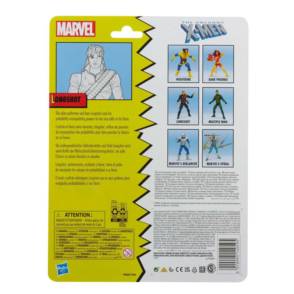 THE UNCANNY X-MEN MARVEL LEGENDS ACTION FIGURA LONGSHOT 15 CM HASBRO