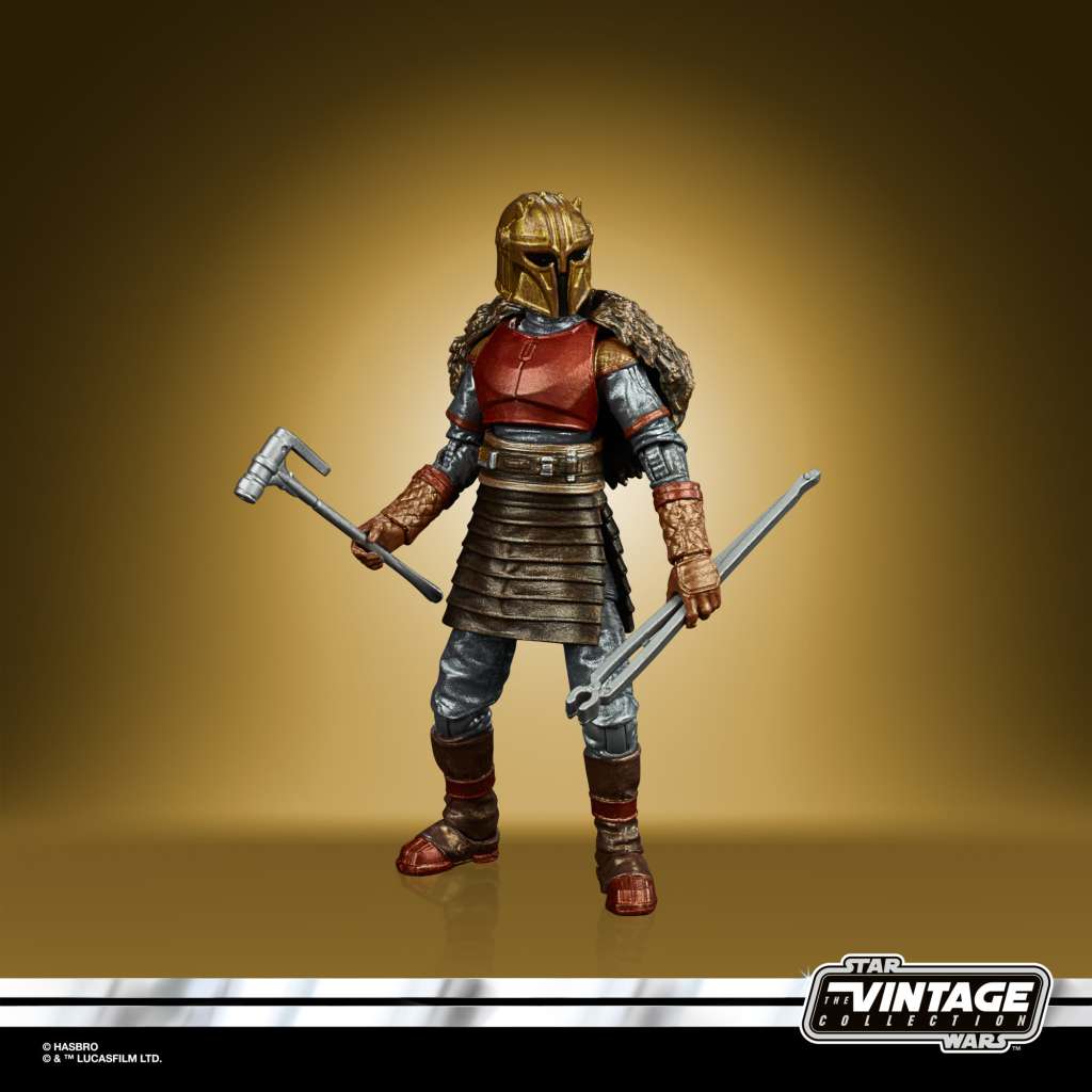 STAR WARS THE MANDALORIAN VINTAGE COLLECTION CARBONIZED ACTION FIGURA 2021 THE ARMORER 10 CM HASBRO