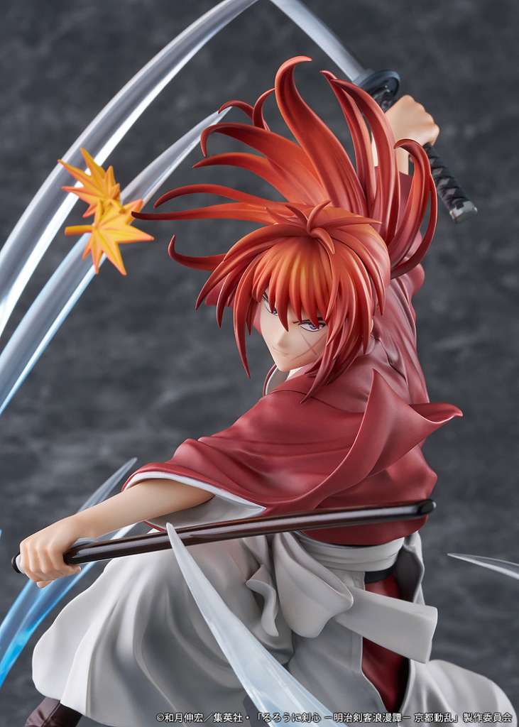 RUROUNI KENSHIN: MEIJI KENKAKU ROMANTAN KYOTO DOURAN PVC STATUA 1/7 KENSHIN HIMURA SOURYUSEN VER. 27 CM PROOF