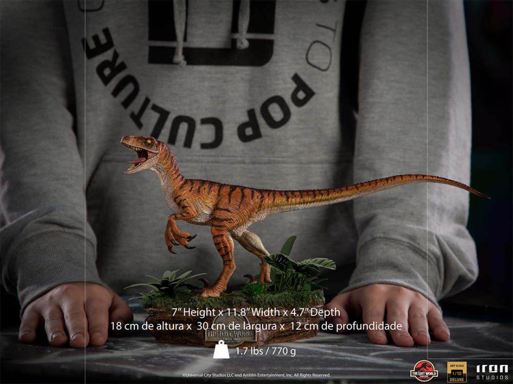 IRON STUDIOS JURASSIC WORLD LW VELOCIRAPTOR DLX 1/10 STATUA 30 cm