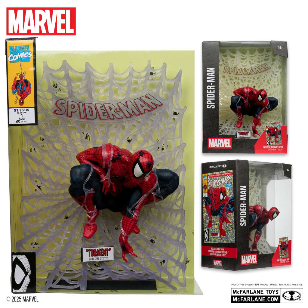 MCFARLANE TOYS 25 SPIDER-MAN - MARVEL COLLECTION 1:6TH WV6 (SPIDER-MAN #1 BLACK SUIT) FIGURA 28 cm