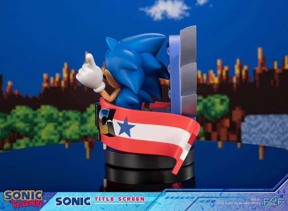 SONIC THE HEDGEHOG TITLE SCREEN STATUE