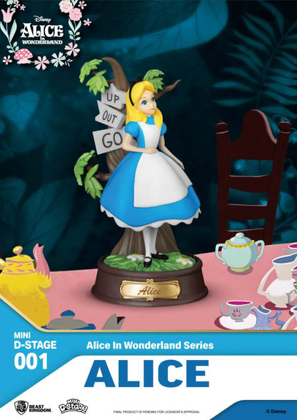 BEAST KINGDOM MINI D-STAGE ALICE WONDERLAND - ALICE STATUA 10 cm