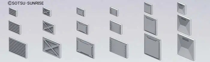 BANDAI BUILDERS PARTS HD MS PANEL 01 MODEL KIT