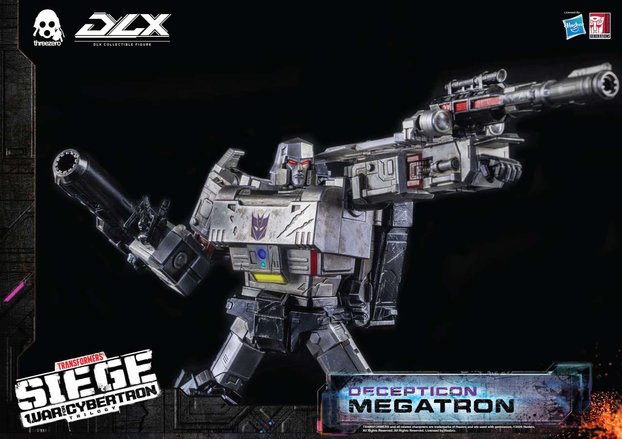 THREEA TOYS/THREEZERO TRANSFOEMERS WAR CYBERTRON TRILOGY DLX MEGATRON AF ACTION FIGURE 25 cm