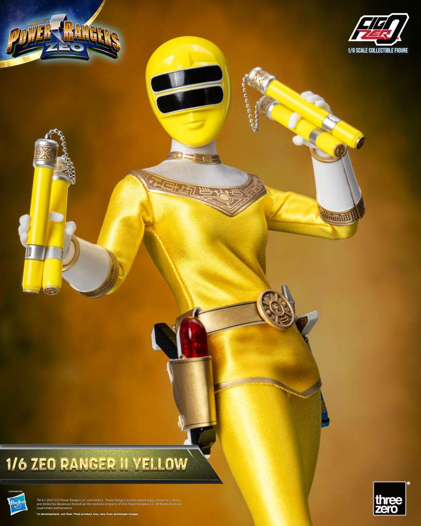 POWER RANGERS ZEO FIGZERO ACTION FIGURA 1/6 RANGER II YELLOW 30 CM THREEZERO