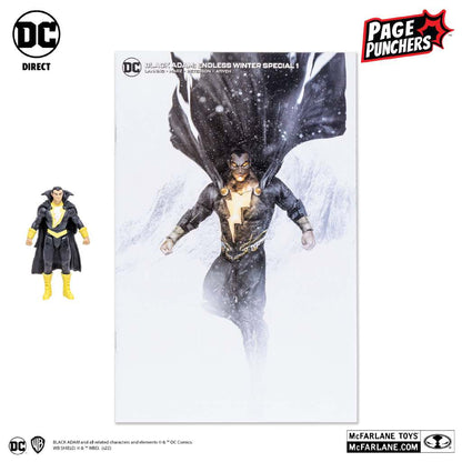 DC PAGE PUNCH BLACK ADAM+COMIC 3INCH AF