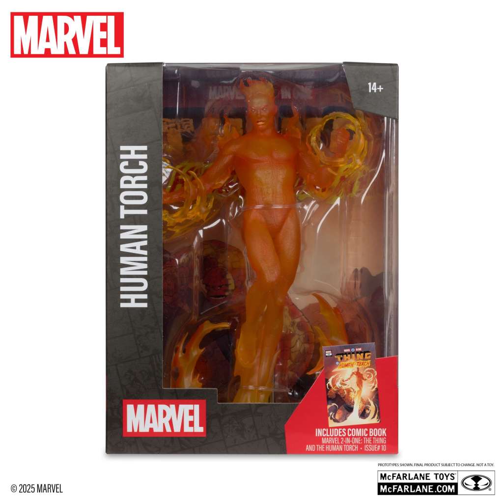 MCFARLANE TOYS 25 - MARVEL COLLECTION W6 1:6 HUMAN TORCH (MARVEL 2-1 #10) FIGURA 27 cm