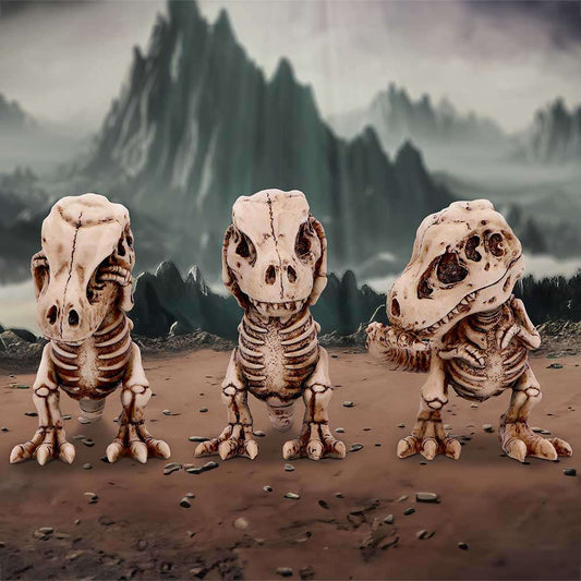 THREE WISE TYRANNOSAURUS REX SKELETONS