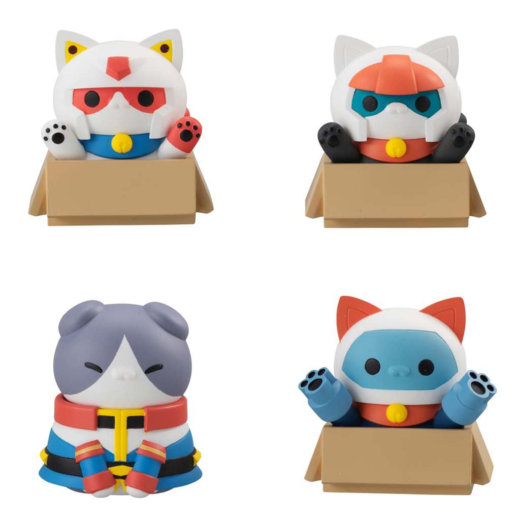 NARUTO SHIPPUDEN MEGA CAT PROJECT TRADING FIGURES NYANDAM WE ARE THE EARTH FEDERATION FORCE SPECIAL SET 3 CM MEGAHOUSE