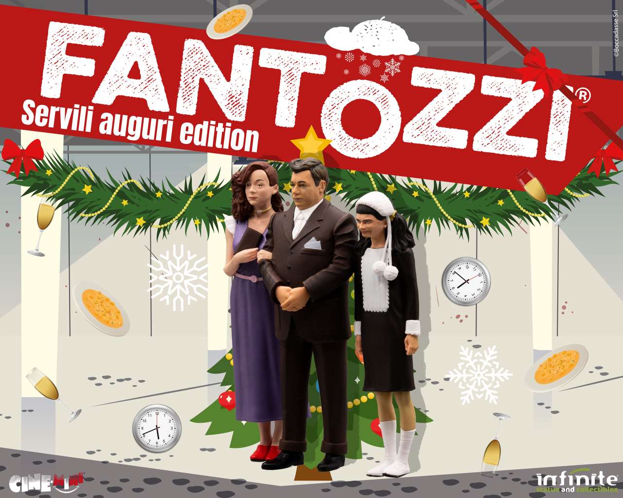 INFINITE STATUE FANTOZZI FAMIGLIA FANTOZZI RAG UGO SERVILI AUGURI EDITION CINEMINI PVC MINI FIGURA 10 cm