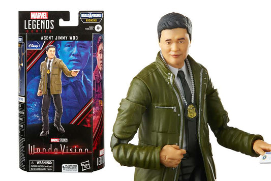 WANDAVISION MARVEL LEGENDS ACTION FIGURA KHONSHU BAF: AGENT JIMMY WOO 15 CM HASBRO