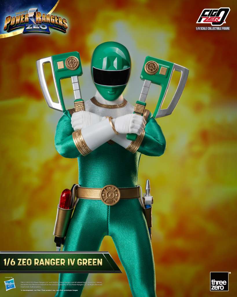 POWER RANGERS ZEO FIGZERO ACTION FIGURA 1/6 RANGER IV GREEN 30 CM THREEZERO