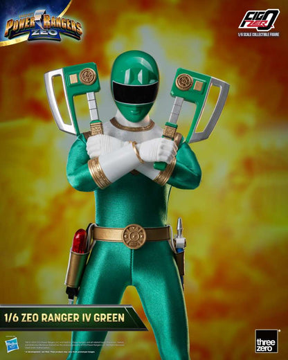POWER RANGERS ZEO FIGZERO ACTION FIGURA 1/6 RANGER IV GREEN 30 CM THREEZERO