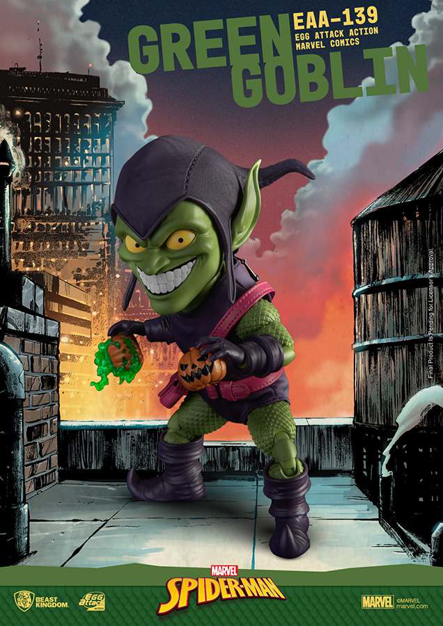 BEAST KINGDOM GREEN GOBLIN - MARVEL EGG ATTACK COMICS ACTION FIGURE 16 cm