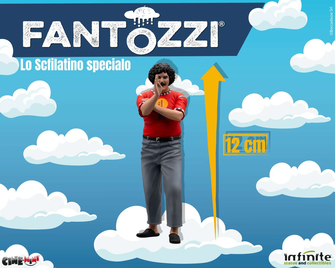 INFINITE STATUE FANTOZZI CECCO LO SCFILATINO SPECIALO CINEMINI PVC MINI FIGURA 12 cm
