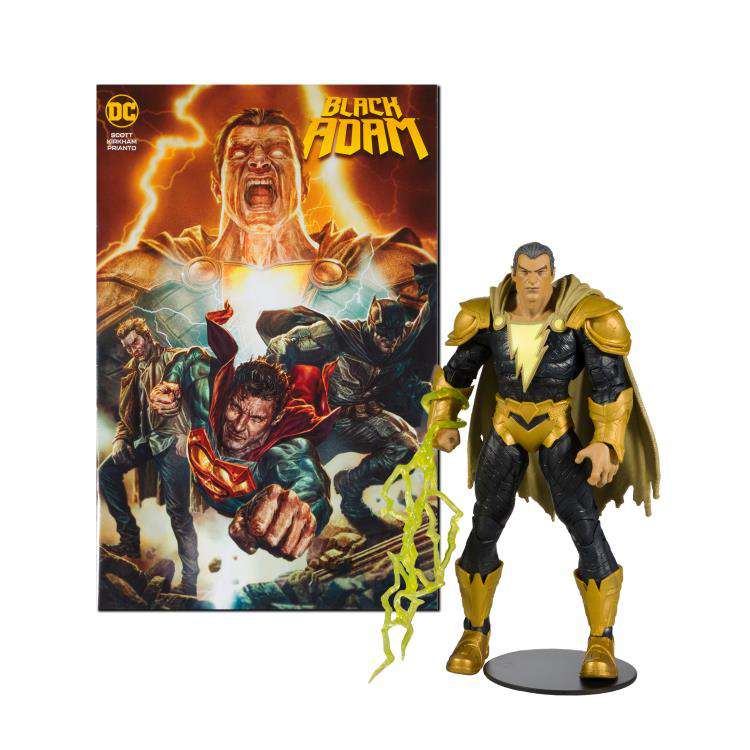 DC PAGE PUNCH BLACK ADAM+COMIC 7INCH AF