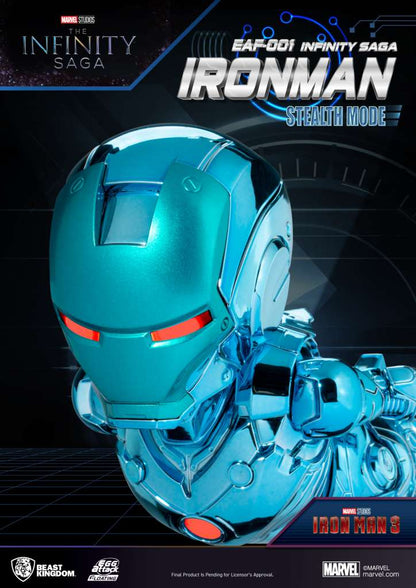 MARVEL MINI UOVA ATTACK FIGURES THE INFINITY SAGA IRONMAN STEALTH MODE 16 CM BEAST KINGDOM TOYS
