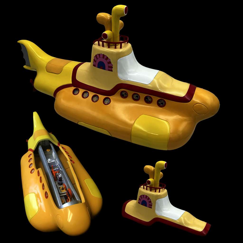 FACTORY ENT BEATLES YELLOW SUBMARINE STUDIO SCALE MODEL REPLICA 68 cm