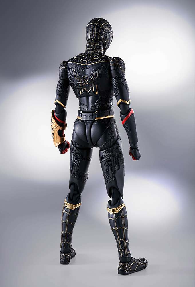 BANDAI SHF SPIDER-MAN NO WAY HOME BLACK/GOLD ACTION FIGURE 15 cm