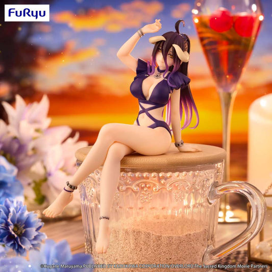 OVERLORD NOODLE STOPPER PVC STATUA ALBEDO SWIMSUIT DARK PURPLE COLOR VER. 16 CM FURYU