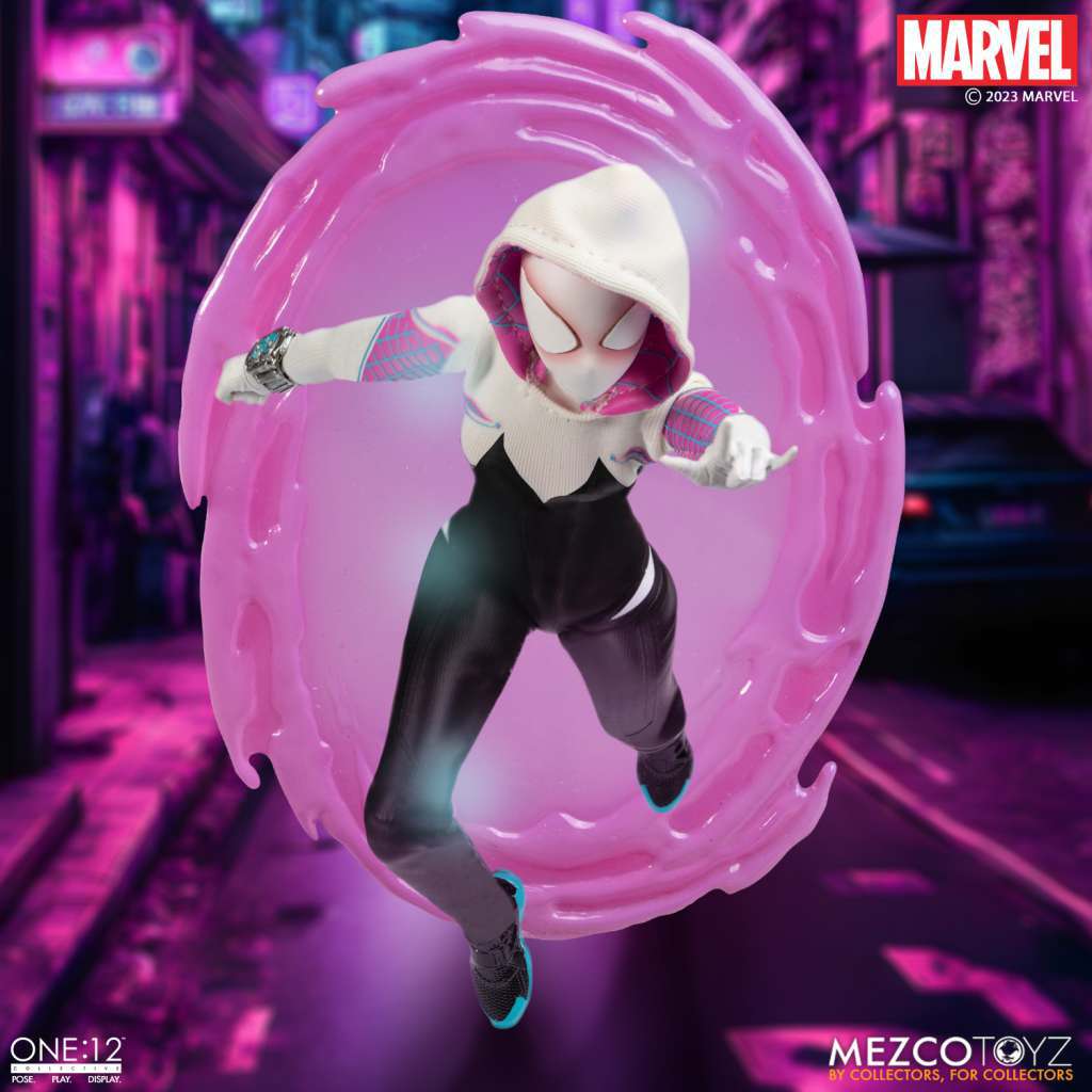 MEZCO TOYS ONE 12 COLLECTIVE GHOST-SPIDER AF ACTION FIGURE 15 cm
