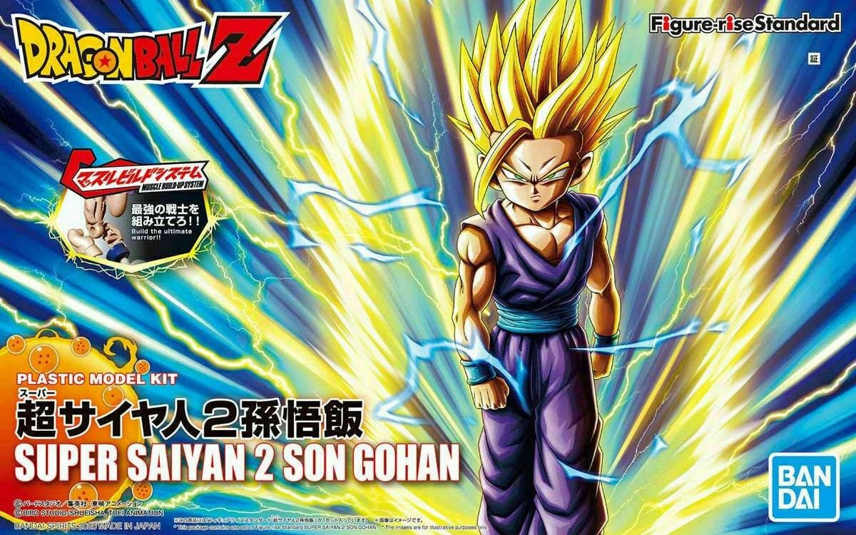 BANDAI SON GOHAN DRAGON BALL FIGURE-RISE STANDARD SUPER SAIYAN 2 MODEL KIT 12 CM