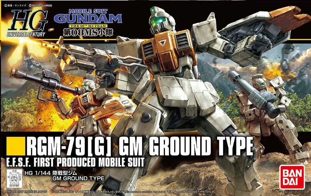 BANDAI HGUC GM GROUND TYPE 1/144 MODEL KIT 12 cm