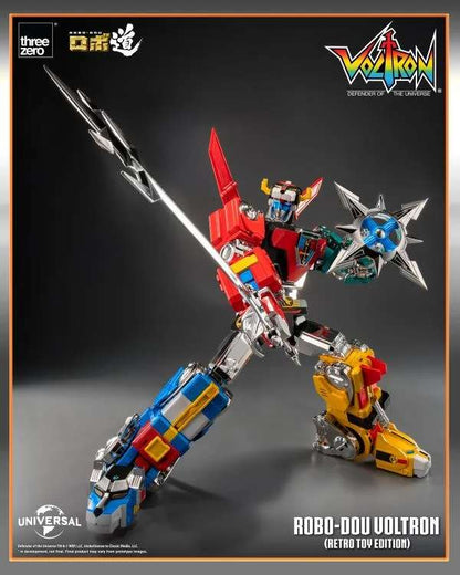 VOLTRON: DEFENDER OF THE UNIVERSE ROBO-DOU ACTION FIGURA VOLTRON RETRO TOY EDITION 27 CM THREEZERO